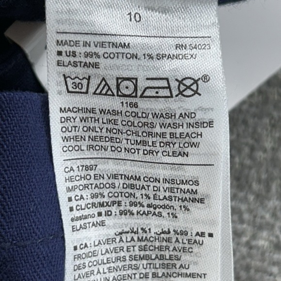 Old Navy Shorts Women Size 10 Blue High waisted Exposed Button Fly Summer New - Picture 4 of 9